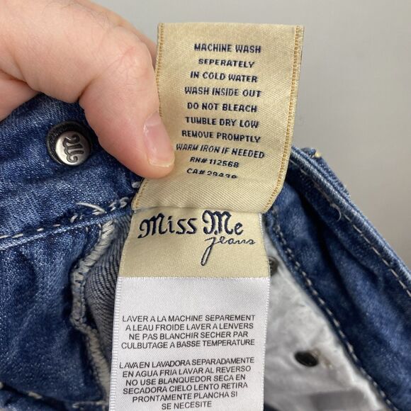 Miss me jeans women's 28x29 blue Stonewash‎ easy boot y2k - Picture 10 of 13